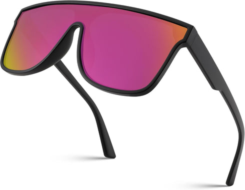 FEISEDY Men Women Polarized Sunglasses, Flat Top Trendy Oversized Square Shades UV400 B4141...