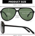 JIM HALO Polarized Aviator Sunglasses Men Women Oversize Plastic Driving Glasses...