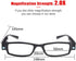 Bright LED Readers with Lights Reading Glasses Lighted Magnifier Nighttime Reader Compact Full Frame Eyewear Clear Vision Unisex Clear Vision Ligh...