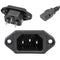 QTEATAK 3 Pack Screw Mount 3 Pins Inlet Power Plug Socket IEC320 C14 AC 250V 10A by QTEATAK...
