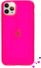iPhone 11 Pro Max Case/Slim & Soft Transparent Neon Pink Cover with Bumper Edge for iPhone 11 Pro Max/Cute Flexible & Stylish Protection // 6.5" (...