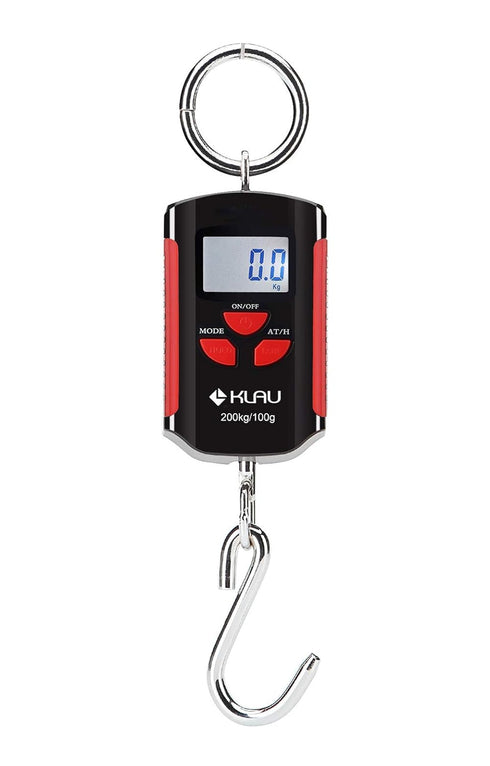 Klau Portable Mini Crane Scale 200 kg / 400 lb Heavy Duty Digital Scales LCD Display with Backlight for Home Farm Market Fishing Hunting Black and...