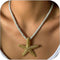 Dcfywl731 Starfish Necklace Seashell Necklace for Women Gold Beach Charm Necklace Trendy Layered Shell Conch Necklace Summer Surfer Neclace Beach ...