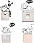 Removable Switch Sticker, 4 Pcs Cute Black Sleeping Cats Cartoon Wall Sticker, Light Switch Decor Decals, Family DIY Decor Art Car Stickers Home D...