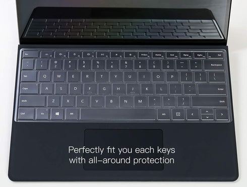 CaseBuy Ultra Thin TPU Keyboard Cover for 2024 Microsoft Surface Pro 11 Tablet (13" Copilot+ PC), Surface Pro 10/9 / 8 13 inch Tablet Protector (N...