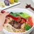 2 Pack - Red and Black 6.5-inch Asian Soup Spoon with Hook– Fuji Chinese Japanese Korean Style Spoon, Perfect for Melamine Won Ton Rice Pho Soba &...