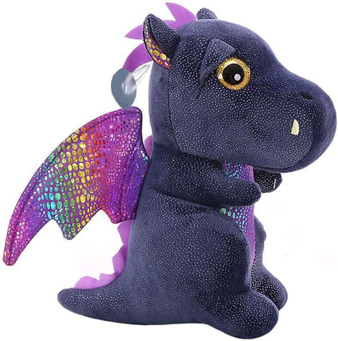 Dragon Stuffed Animal Cute Dragon Plush Doll Toy 10 inch Gift for Girls Boys Christmas (Dragon black 25cm)...