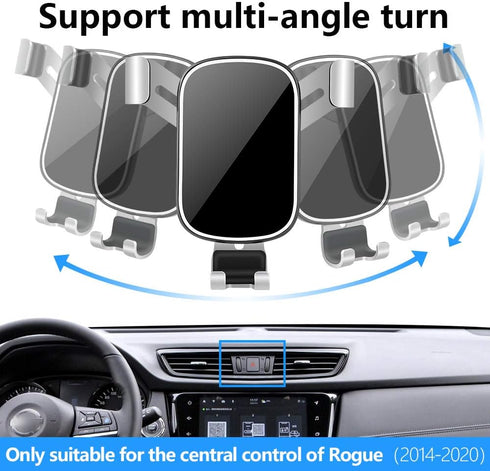 LUNQIN Car Phone Holder for Nissan Rogue SUV 2014-2020 & Nissan Rogue Sport 2017-2022 Auto Interior Accessories Cell Phones Mount Cellphone Mobile...