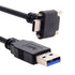 JSER Down Up Angled USB 3.1 Type-C Dual Screw Locking to Standard USB3.0 Data Cable 90 Degree Compatible for Camera...