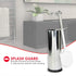 Home Basics Polished Stainless Steel Toilet Brush with Holder and Canister Stand...