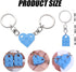 Heart Keychain Set, 2pcs Matching Heart Keychain Couple Keychains Small Heart Decorations for Party, Valentines Gift for Girlfriend Boyfriend (Lig...