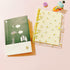 Blue A6 6 Holes Transparent Daisy PVC Binder Cover Loose Leaf Sheet Protector Round Ring View Binder Notebook Planner Folder with Snap Button Clos...