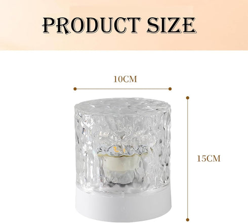 Crystal Ocean Wave Lamp, 16 Color Crystal Lamp LED Night Light with Remote for Bedroom, USB Rechargeable Bedside Lamps Romantic Lighting for Bedro...