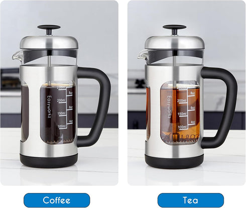 Easyworkz Stainless Steel French Press 12 oz Coffee Tea Maker with Soft Grip Handle...