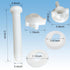 2PCS Universal White Plastic Toilet Cover Screw Replacement Parts, Toilet Cover Hinge Bolts and Nuts, Replacement Parts for Top Mount Toilet Cover...