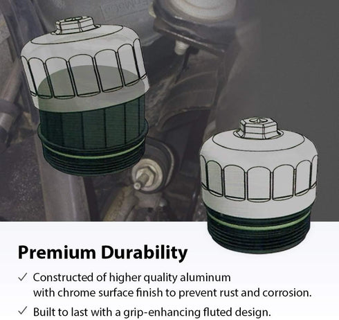 FIRSTINFO F3545BMW 86.6 mm 16 Flutes Oil Filter Wrench for BMW Engines Cartridge Style Oil Filter Housing Caps...