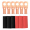 6pcs 6 Awg - 5/16" (M8) Sanuke Wire Lugs Ring Terminal Connectors Ends Heavy Duty for Battery Cable Lug Wire Electrical Eyelets with 3:1 Dual Wall...