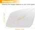 X AUTOHAUX Car Left Side Rearview Heated Mirror Glass with Backing Plate for BMW 5 Series F10 No.51167251583...