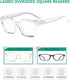 Eyekepper Ladies Reading Glasses - Oversized Square Design Readers for Women Transparent...