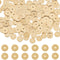 SUNNYCLUE 1 Box 300Pcs Real 18K Gold Plated Brass Disc Beads 8mm Flat Disc Spacer Beads Bulk Flat Round Golden Heishi Metal Loose Beads for Jewelr...