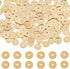 SUNNYCLUE 1 Box 300Pcs Real 18K Gold Plated Brass Disc Beads 8mm Flat Disc Spacer Beads Bulk Flat Round Golden Heishi Metal Loose Beads for Jewelr...