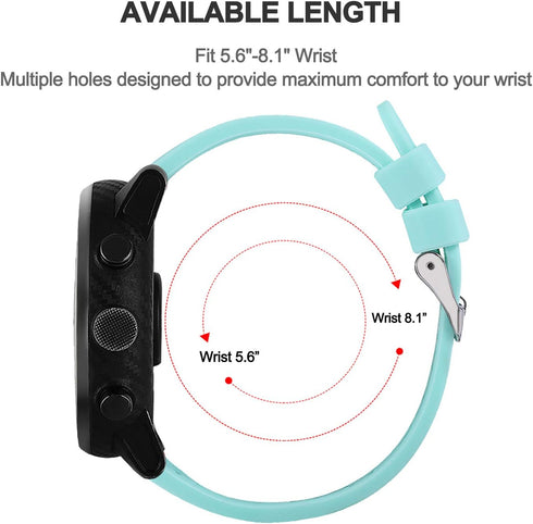 Chofit Silicone Bands Compatible with Garmin Vivoactive 6/5,Forerunner 55/165/165 Music for Women Men,Adjustable Replacement Strap Wristbands...