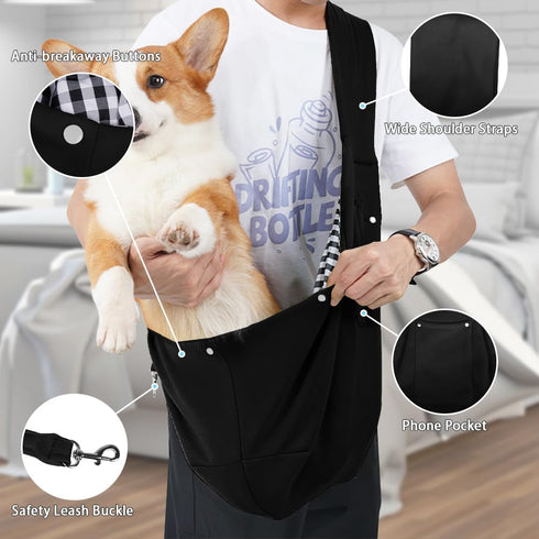 FEimaX Dog Sling Carrier, Pet Papoose Slings Bag for Small Dogs Cats, Puppy Hands Free Satchel Tote Pouch Carriers Doggie Crossbody Shoulder Carry...