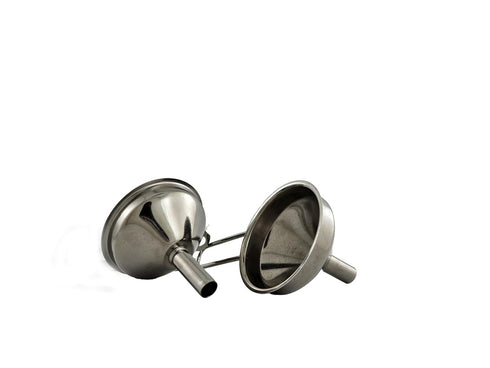 Fox Run Metal Kitchen Funnels, Set of 2 Mini 4" Funnels, Stainless Steel...