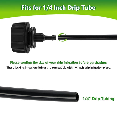 8 Pcs 3/4 in. Female Pipe Thread to 1/4 in. Drip Tubing Adapter, 3/4 Inch Faucet PVC Adapter Connect 3/4" FHT Faucet for 1/4" Drip Line, 3/4" to 1...