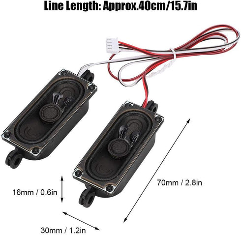 EBTOOLS TV Speaker, 2Pcs 4 Ohm 5W TV Box Speaker Loudspeaker Sound Amplifier Unit for LCD TV Advertising Player...
