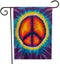 12X18 Garden Flag,Gesmatic Peace Garden Flag Christmas Garden Flag Abstract Peace Sign Design Tie Dye Garden Flag Décor Farmhouse Burlap Yard Outd...