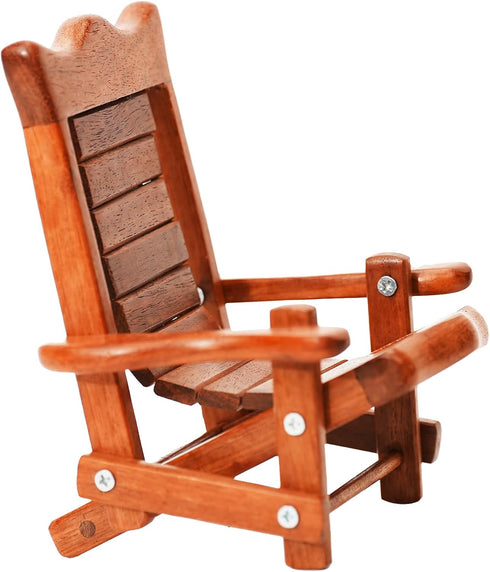 Wood Cell Phone Stand,Wooden Folding Chair,Cute Phone Holder Compatible with iPhone 15 Pro Max 14 Plus 13 12 se,Natural Wood Smartphone Holder for...