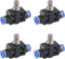 4PCS Air Flow Control Valve 6mm with Push-in Pneumatic Plastic Connector Rotatable PU Straight-through Throttle Speed Control Plate Elbow Manual V...