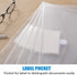 Sooez 5 Pack Plastic Envelopes Poly Envelopes, Clear Document Folders US Letter A4 Size File Envelopes with Label Pocket for School Home Work Offi...
