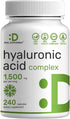 Deal Supplement Hyaluronic Acid Supplements 1,500mg – 240 Capsules, with MSM & Vitamin C – Pure 95% | Non-GMO + Plant Based HA – Supports Healthy ...