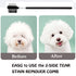 4 Pcs Pet Grooming Kit for Small Long and Short Haired Dog Cat and Puppy, Flea Comb For Dogs and Cats Pet Lice Comb, Tear Stain Remover Comb,with ...