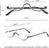 Half Frame Reading Glasses, Half Metal Moon Readers for Women Men 2 Pairs 1.00...