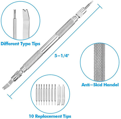 Selizo Spring Bar Tool Watch Link Remover Tool Kit with Instruction Manual Watch Band Tool Link Pin Removal for Watch Repair Band Adjustment Repla...