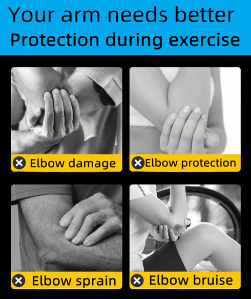 Elbow Compression Sleeves, Elbow Brace for Men Women, Tennis Golfer's Elbow Support, Arm Support Sleeves For Sports Protection And Pain Relief (Bl...