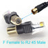 2PCS RF to RJ45 Converter Adapter F Female to RJ45 Male Coaxial Barrel Coupler Adapter Connector Coax Straight Connector (Black)...