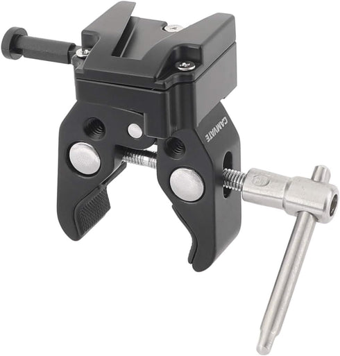 CAMVATE Super Crab Clamp + Universal V-Lock Mount Quick Release Adapter for DSLR Camera Battery - 2596...