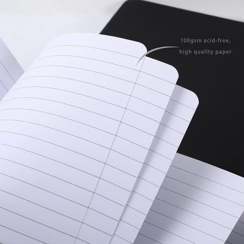 Pocket Notebook, Small Notebook 4.25"x 5.75", Mini Ruled Lined Journal, Smooth College Leather Hard Cover Notebook, Business Gift Office Supplies ...