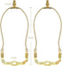Lamp Shade Harp Holder for Table and Floor Lamps,2 Set Heavy Duty Detachable Lamp Shades Bracket with 3/8 Standard Saddle and Lamp finials (Polish...