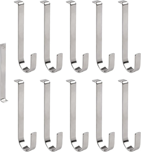 Vinyl Siding Hangers, 10PCS Heavy Duty Stainless Steel Low Profile No Hole Hanger Vinyl Siding Hooks No Damage No Drill Hook for Hanging Outside H...