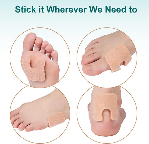 Horseshoe Pads for Feet 60 Pieces, Callus Cushions Moleskin for Feet Metatarsal Pads 3 in 1, Felt Foot Pads Callus Pads for Feet Bottom of Foot Si...