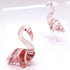 Flamingo Miniature Figurines Animals Hand Painted Blown Glass Art Bird Collectible Gift Decorate (2 Red White)...