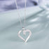 Billie Bijoux Silver Love Heart Necklace 925 Sterling Silver Platinum Plated Round CZ Woman's Jewelry Gifts for Women...
