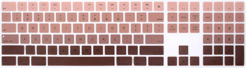Ultra Thin Silicone Full Size Wireless Bluetooth Numeric Keyboard Cover Skin for iMac Magic Keyboard with Numeric Keypad MQ052LL/A A1843 2017 2018...