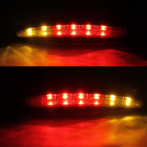 Motorcycle Chopped Rear Fender Edge LED Brake License Plate Tail Light Stop Running Light Turn Signal Lamp for Harley Sportster XL883N 1200N XL120...