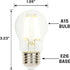 Westinghouse 5279020 9 Watt (100 Watt Equivalent) A15 Dimmable Clear Filament LED Light Bulb, Medium Base, 6 Pack...